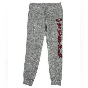 San Francisco 49ers Gray Jogger Sweatpants Script Logo Small